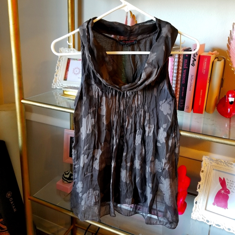 Carla Conti brown silk blouse